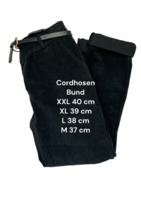 Cordhose schwarz Größe L-XXL