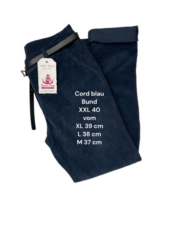 Cordhose blau Größe M-XXL