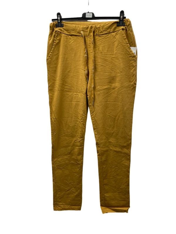 Stretchhose senf/hellsenf Größe 44/46 Bund ungedehnt 40 gedehnt 55 cm