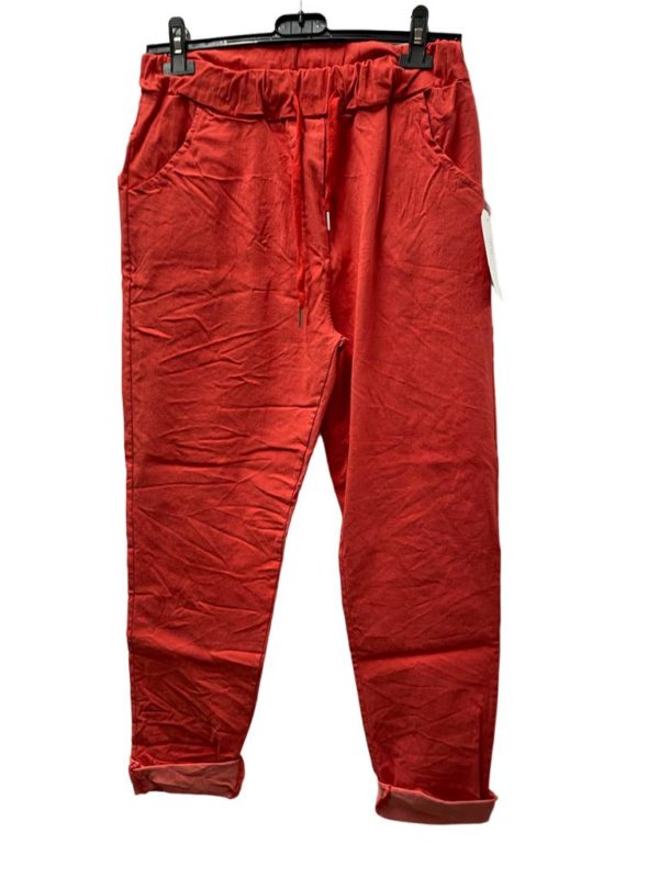 Stretchhose rot Größe XL 46/48 Bund ungedehnt 48 gedehnt 55