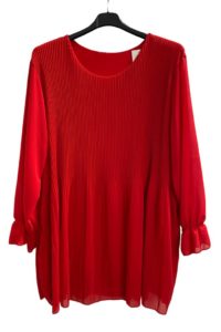 Festliche Bluse mit Plissee AA 70 cm Länge 80 cm  passt Grösse 48 - 52