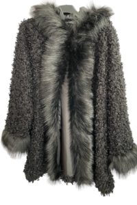 Winterjacke Teddy gefüttert mit Pelzbesatz Größe 48-52 passend