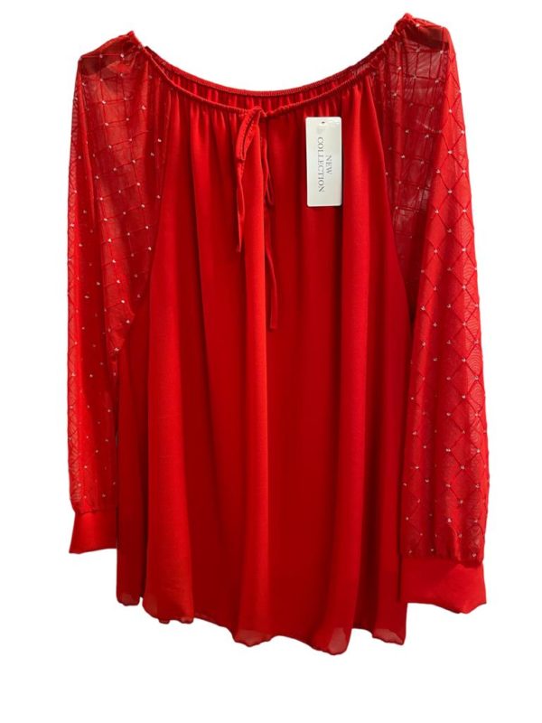 Bluse mit Glitzer AA 61 cm Länge 76 cm