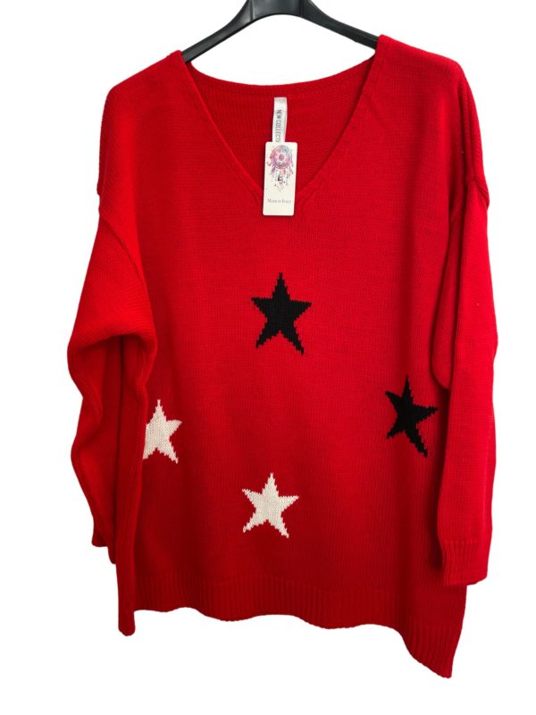 Pulli mit Sternen AA 70 cm Länge 76 cm – Bild 2