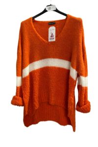 Pulli orange AA 63 cm Länge vorne 63 cm Länge hinten 77 cm