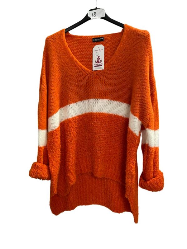 Pulli orange AA 63 cm Länge vorne 63 cm Länge hinten 77 cm