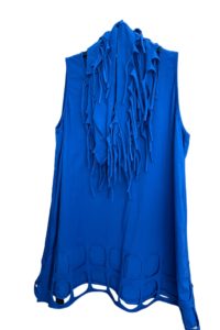 Tolle stylische Tops mit Schal (Schal nicht angenäht) blau Größe L, XL, XXL