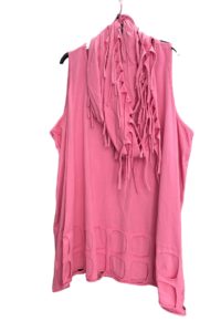Tolle stylische Tops mit Schal (Schal nicht angenäht) pink Größe L, XL, XXL