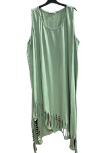 Cut out Tuniken mit einem AA von 70 cm - oliv