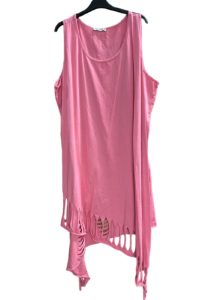 Cut out Tuniken mit einem AA von 70 cm - pink