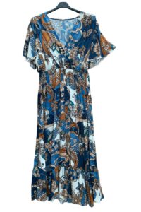 Maxikleid gemustert AA 60 cm Länge 136 cm