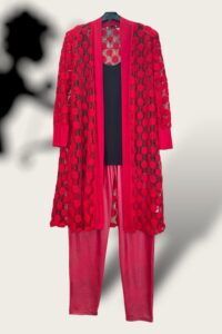 Magna Kombi mit Lederoptikhose rot, in allen Größen erhältlich 40-58