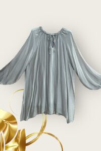 Seide-Viskose Bluse beige AA 72 cm