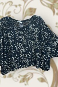 Magna Kurztunika mit Fledermausärmeln in gold/schwarz OneSize