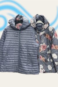 Wendejacke stahlgrau erhältlich in 40/42, 44/46, 48/50