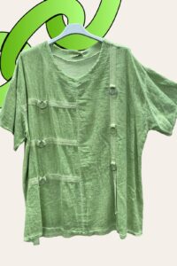 Tunika mit Metallringen in kiwi AA 71 cm, Länge 77 cm