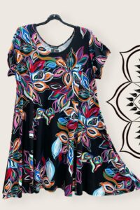 Magna Tunika schwarz/bunt, 44/46