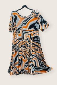 Magna Kleid in orange/schwarz 44-58
