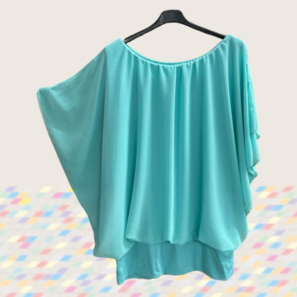 Bauchweg Bluse in mint 48-50