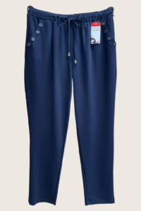 Magna Jogpant mit Knöpfen an den Taschen in dunkelblau 40-58