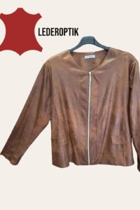 Magna Lederoptikjacke in braun 40-56