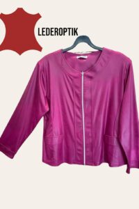 Magna Lederoptikjacke in dunkel-fuchsia 40-56