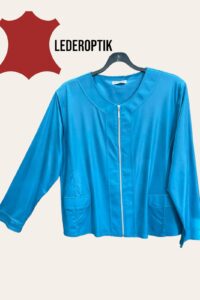 Magna Lederoptikjacke in türkis 40-56