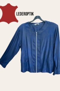 Magna Lederoptikjacke in kobalt 40-56