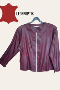 Magna Lederoptikjacke in weinrot 40-56