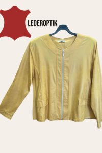 Magna Lederoptikjacke in banane 40-56
