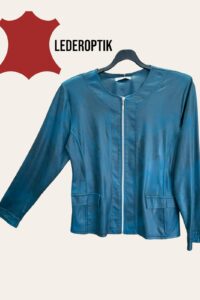 Magna Lederoptikjacke in petrol 40-56