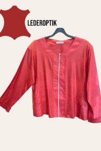 Magna Lederoptikjacke in koralle 40-56