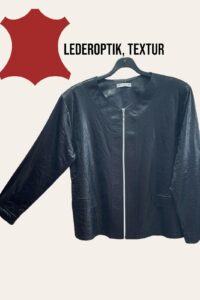 Magna Textur Lederoptikjacke in schwarz 40-56