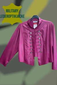 Magna Military Lederoptikjacke in beere 40-56