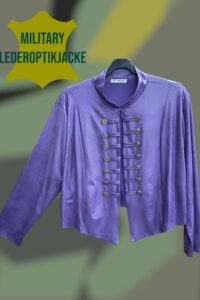 Magna Military Lederoptikjacke in lila 40-56