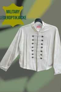 Magna Military Lederoptikjacke in beige/gold 40-56