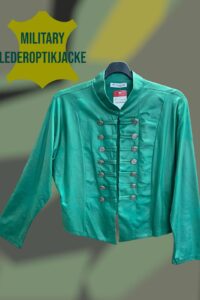 Magna Military Lederoptikjacke in brasil grün 40-56