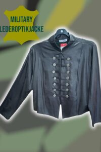 Magna Military Lederoptikjacke in oliv 40-56